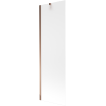 Mexen Next vonios širma 1-duris 60 x 150 cm, matinė, rožinis auksas - 895-060-000-00-30-60