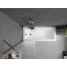 Mexen Next vonia ekrano viengubas 60 x 150 cm, šerkšnas, rožinis auksas - 895-060-000-00-30-60