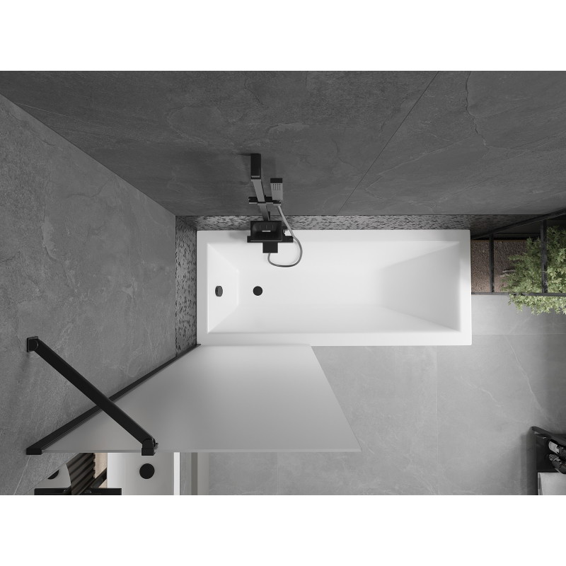 Mexen Next vieno sparno vonios pertvara 70 x 150 cm, matinė, juoda - 895-070-000-00-30-70