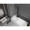 Mexen Next vonios pertvara 1-duris 80 x 150 cm, matinis, juodas - 895-080-000-00-30-70