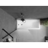 Mexen Next vonios pertvara 1-duris 80 x 150 cm, matinis, juodas - 895-080-000-00-30-70