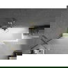 Mexen Next 1 judamosios dalies vonios sienelė 90 x 150 cm, Šerkšnas, Auksinė - 895-090-000-00-30-50