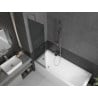 Mexen Next vonios ekranas vieno sparno 50 x 150 cm, grafitas, chromas - 895-050-000-00-40-01