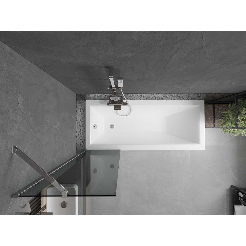 Mexen Next voniai skirtas vieno sparno pertvara 50 x 150 cm, grafitas, chromas - 895-050-000-00-40-01