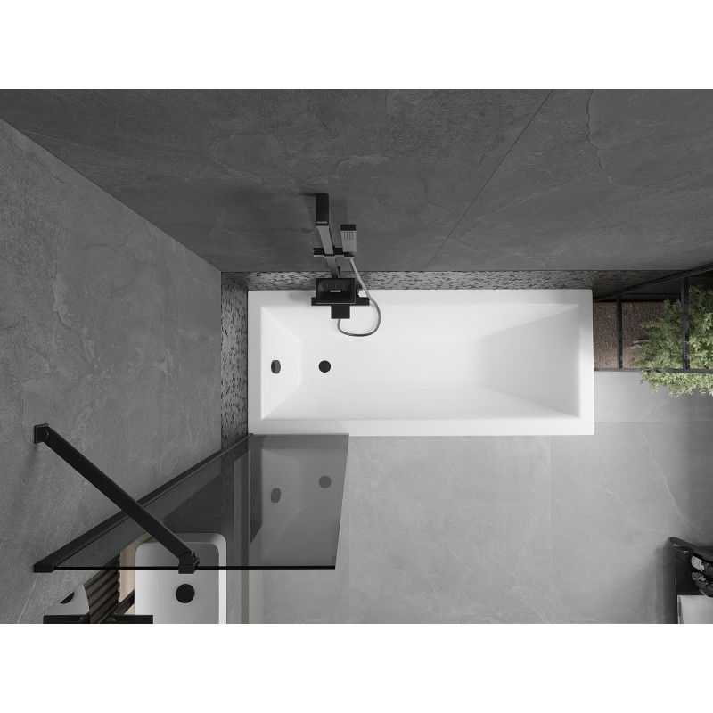 Mexen Next vienos dalies vonios ekranas 50 x 150 cm, grafitas, juodas - 895-050-000-00-40-70