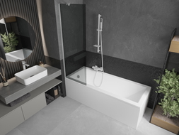 Mexen Next 1 sparno voniaus ekranas, 60 x 150 cm, grafitas, baltas - 895-060-000-00-40-20