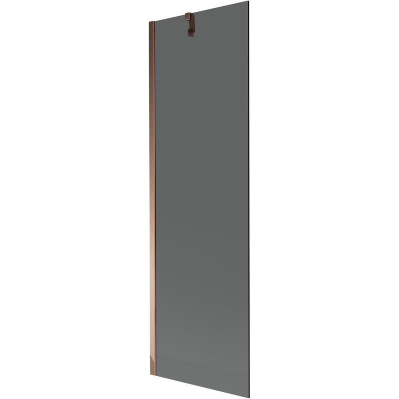 Mexen Next vienasparinis vonios ekranas 60 x 150 cm, grafitas, rožinis auksas - 895-060-000-00-40-60