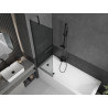 Mexen Next vonios ekrano 1-sparnas 60 x 150 cm, grafito, juodas - 895-060-000-00-40-70
