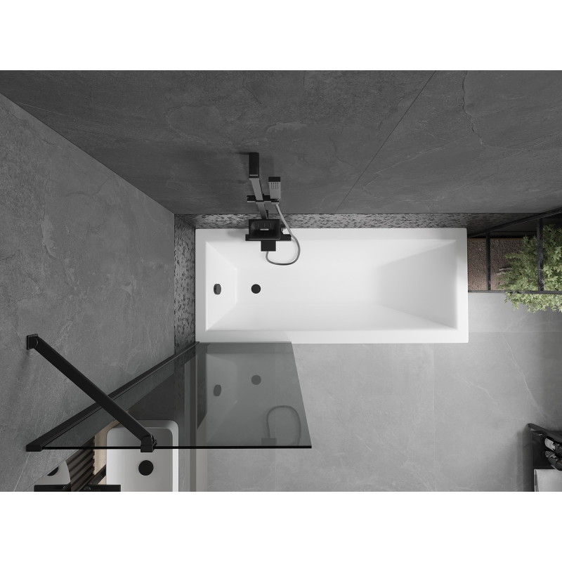 Mexen Next vonios ekrano 1-sparnas 60 x 150 cm, grafito, juodas - 895-060-000-00-40-70