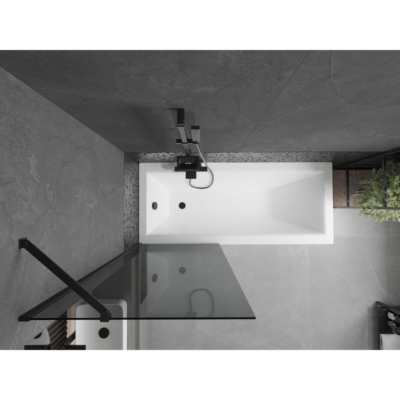 Mexen Next vonios užuolaida vieno sparno 70 x 150 cm, grafitas, juoda - 895-070-000-00-40-70