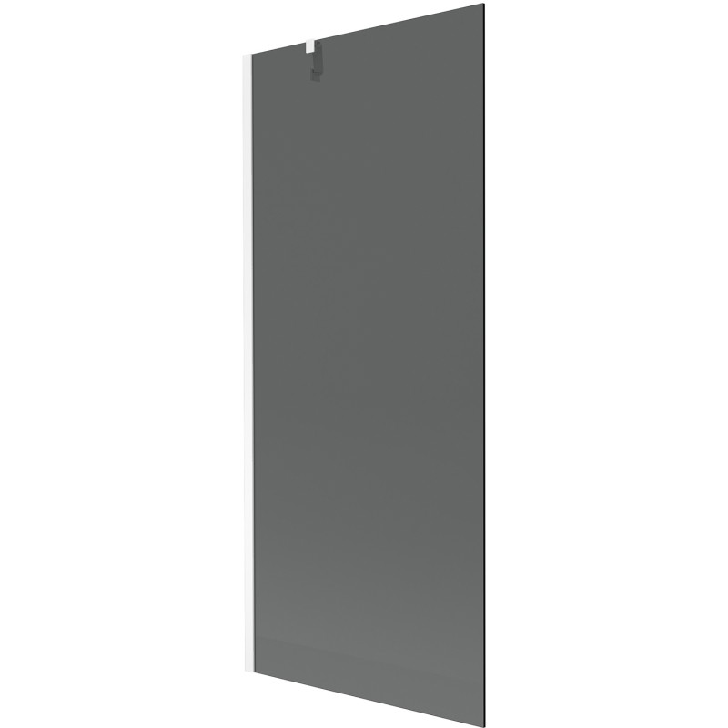 Mexen Next vieno lapo vonios ekranas 80 x 150 cm, grafitas, baltas - 895-080-000-00-40-20