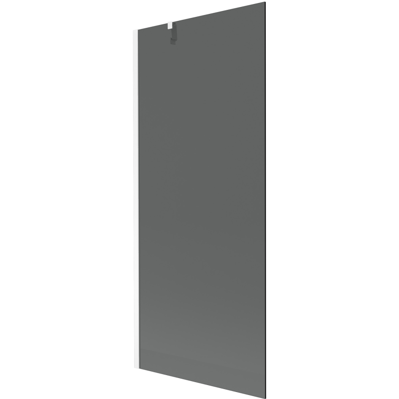 Mexen Next vonios kambario paravanas, 1-duris, 80 x 150 cm, grafitas, baltas - 895-080-000-00-40-20