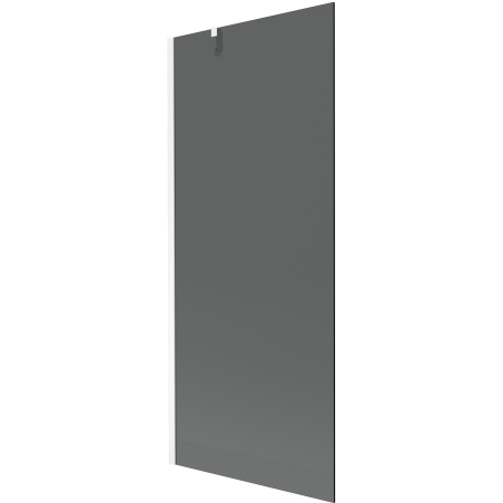 Mexen Next vonios kambario paravanas, 1-duris, 80 x 150 cm, grafitas, baltas - 895-080-000-00-40-20