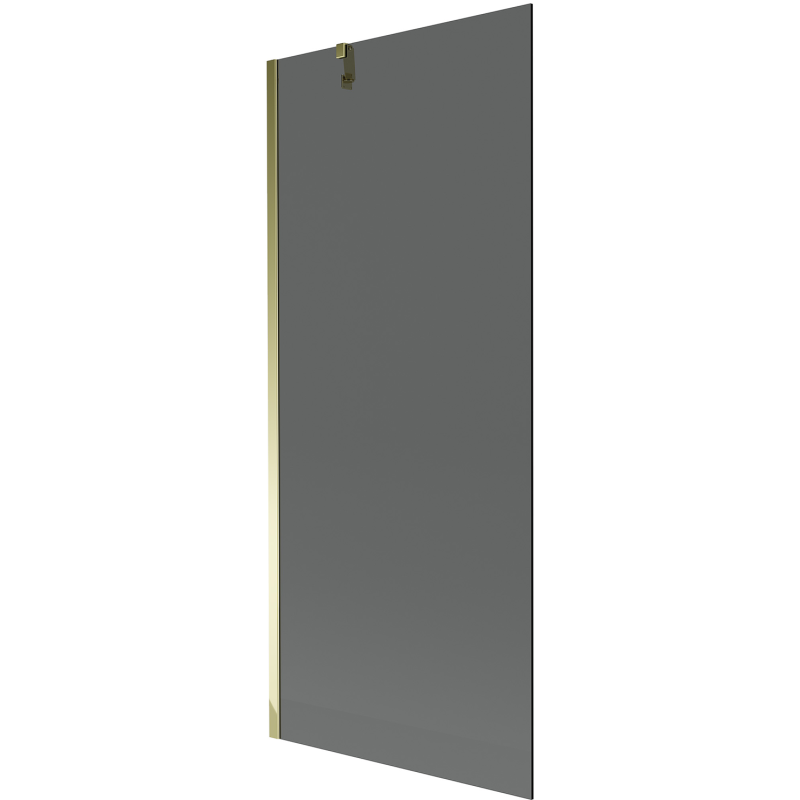 Mexen Next vonios ekranas su 1 sparnu 80 x 150 cm, grafitas, auksinis - 895-080-000-00-40-50