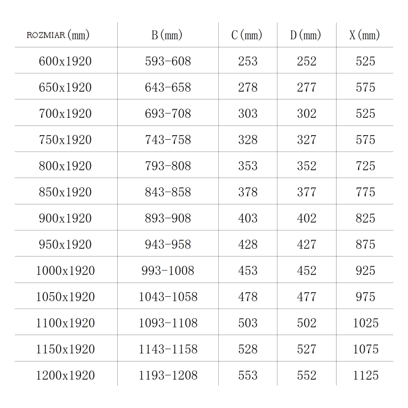 Mexen Lima sulankstomos dušo durys 110 cm, skaidrios, chromas - 856-110-000-01-00