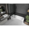 Mexen Next 1-durų vonios ekranas 80 x 150 cm, grafitas, juodas - 895-080-000-00-40-70