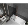 Mexen Next vienos dalies vonios ekranas 80 x 150 cm, grafitas, rožinis auksas - 895-080-000-00-40-60