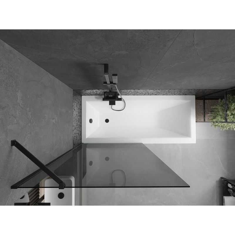 Mexen Next vonios uždanga 1-duris 90 x 150 cm, grafitas, juoda - 895-090-000-00-40-70