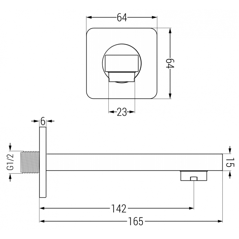 Mexen Cube sieninis vonios čiaupas, juodas - 79370-70