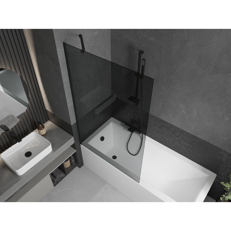 Mexen Next voniai skirtas vieno sparno 100 x 150 cm pertvaras, grafitas, juodas - 895-100-000-00-40-70