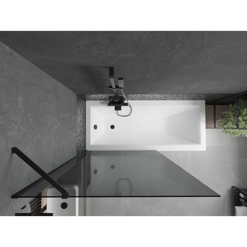 Mexen Next vonios sienelė 1-durys 100 x 150 cm, grafitas, juoda - 895-100-000-00-40-70