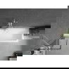 Mexen Next vonios sienelė su vienu skydeliu 50 x 150 cm, juodas rėmas, baltas - 895-050-000-00-70-20