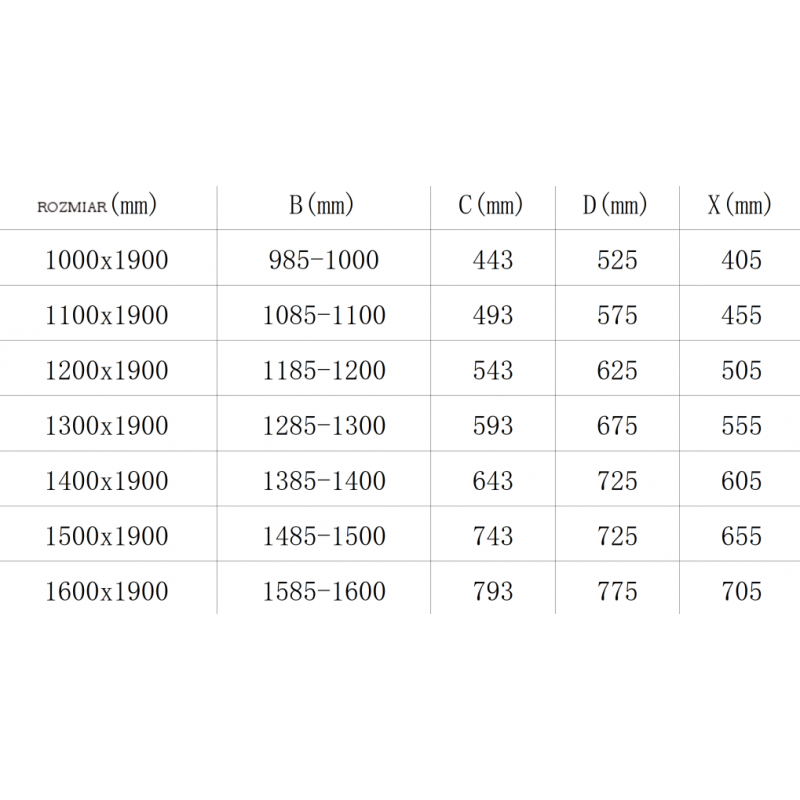 Mexen Omega 100 cm stumdomos dušo durys, permatomos, chromas - 825-100-000-01-00