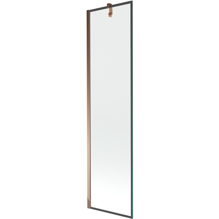 Mexen Next vonios dušo pertvara 1 sparno 50 x 150 cm, juodas rėmas, rožinis auksas - 895-050-000-00-70-60