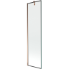 Mexen Next vonios dušo pertvara 1 sparno 50 x 150 cm, juodas rėmas, rožinis auksas - 895-050-000-00-70-60