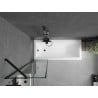 Mexen Next vonios pertvara su vienu duru vyriu 50 x 150 cm, juodas rėmas, juoda - 895-050-000-00-70-70