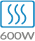 Šildymo galia: 600 W
