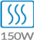 Šildymo galia: 150 W